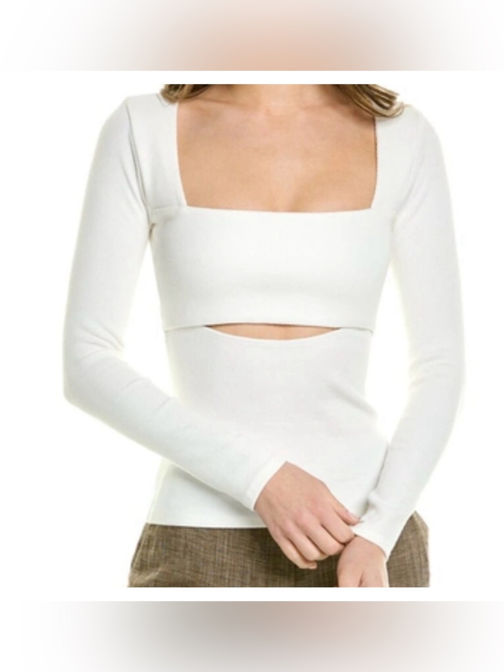 Alessia White Long Sleeve Casual Going Out Top